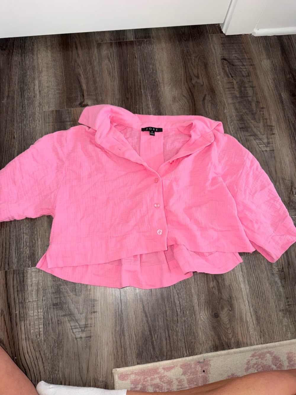 Pink button down top (sold with shorts on my page)